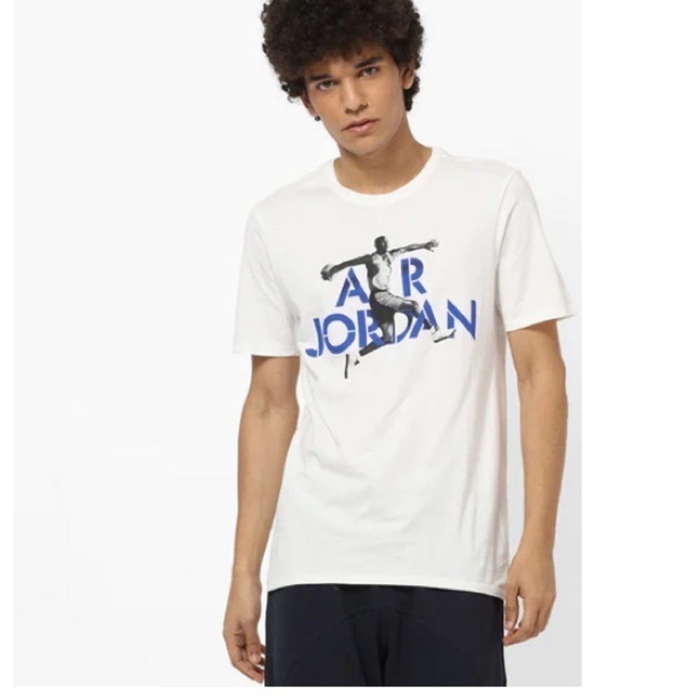 Jordan White Classic Screen Michael‎ Jordan T-Shirt